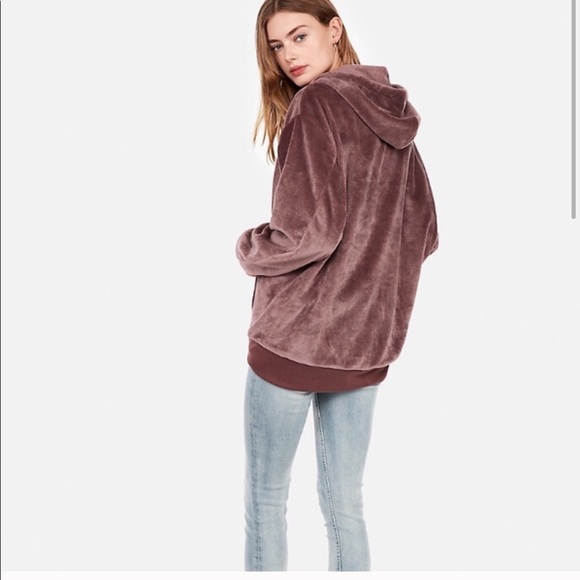 Express Velour Quarterzip Pullover - Picture 3 of 3